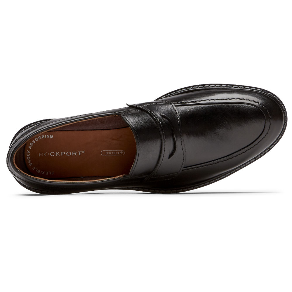 Rockport Mens Kenton Penny - Loafers Black - VJC958721